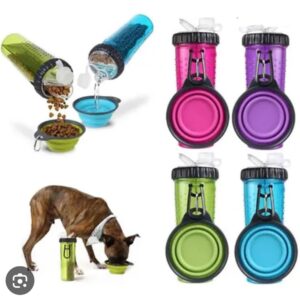 Porta Comida Mascotas 2 En 1