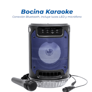 Parlante CMIK Inalámbrico Recargable Micrófono Karaoke Luces/ MK5105